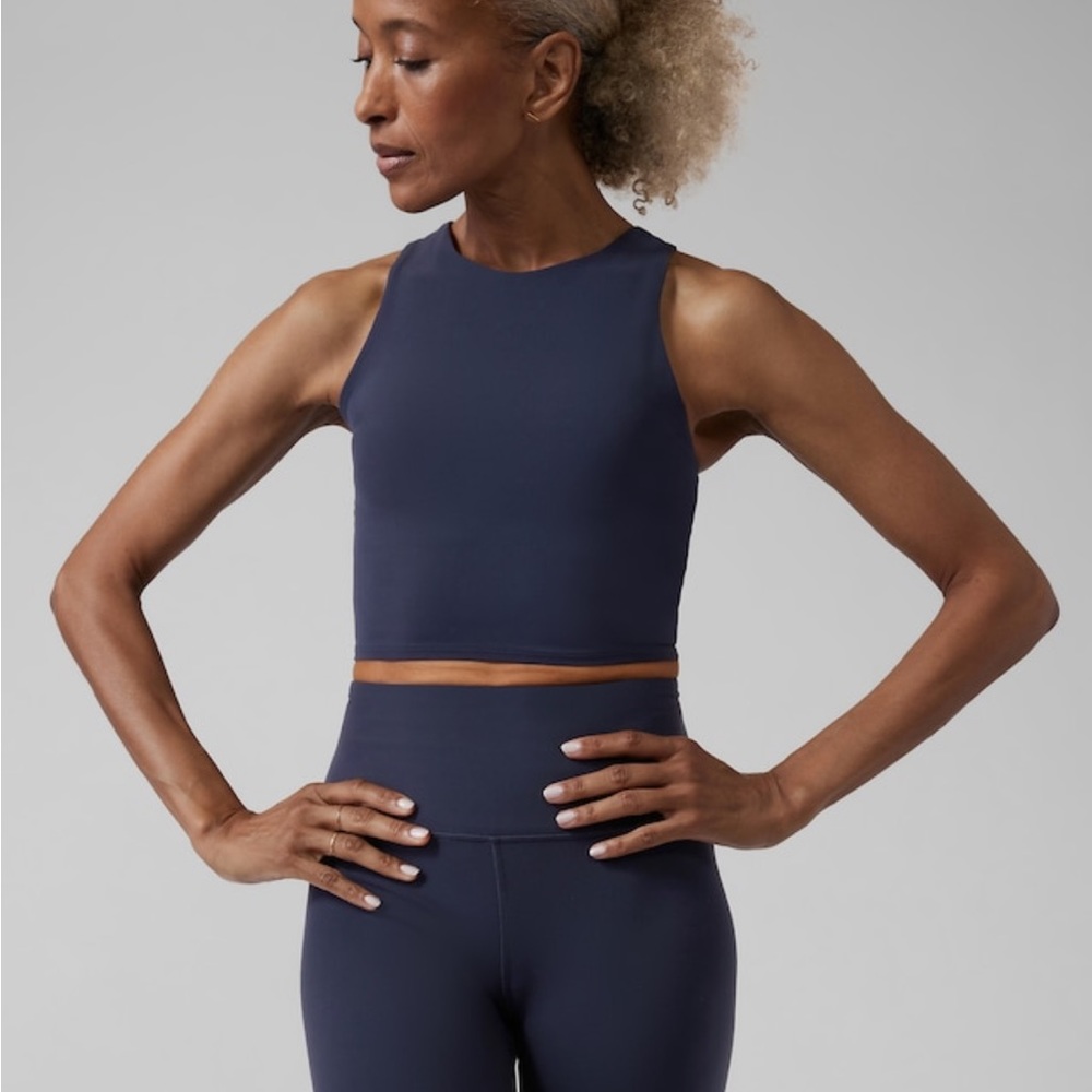 Athleta Conscious Crop Tank Navy
